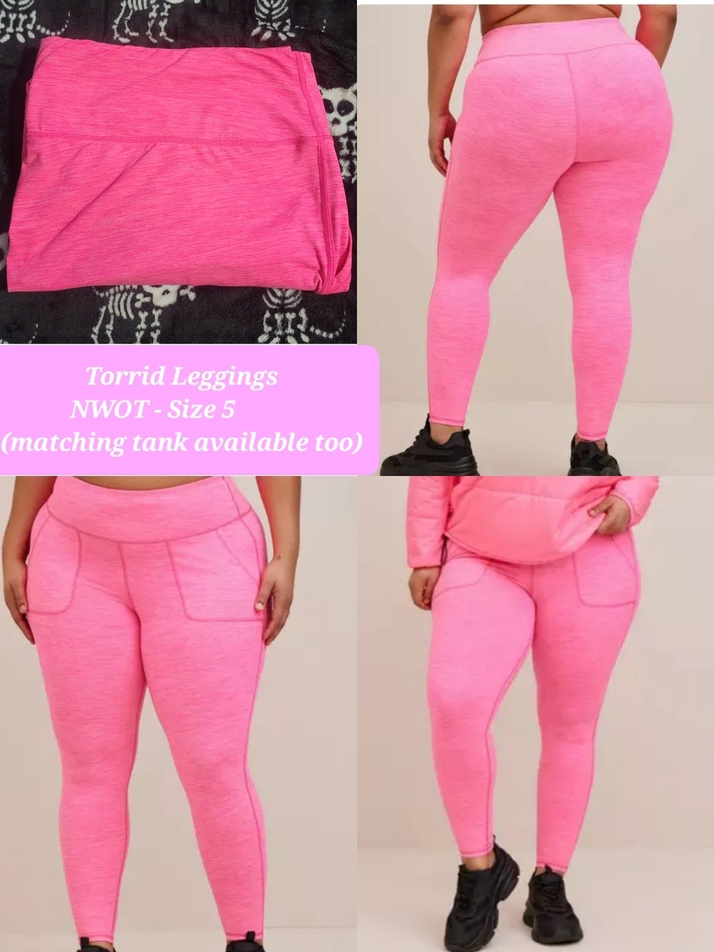 torrid Neon Pink High-Rise Stretch Leggings